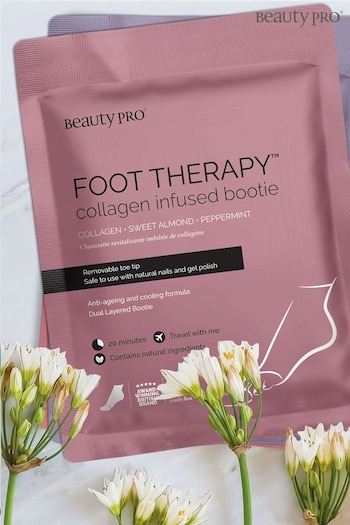 BeautyPro Foot Therapy Collagen Infused Bootie (L26256) | £10