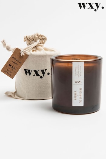 Wxy Clear Big Amber Scented Candle 12.5oz Bergamot + Bamboo (L27298) | £28