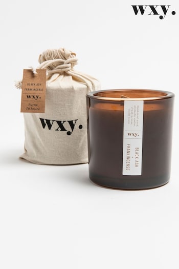 Wxy Clear Big Amber Scented Candle 12.5oz Black Ash + Frankincense (L27303) | £28