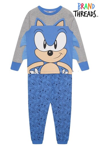 Brand Threads Blue Sonic The Hedgehog Boys Pyjama (L29934) | £18