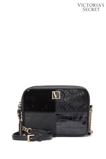 Victoria's Secret Black Patchwork Patchwork Crossbody Bag (L39197) | £49