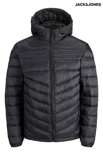 JACK & JONES Black Hooded Padded Jacket (L41854) | £48