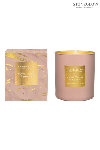 Stoneglow Clear Luna Ylang Ylang and Amber Tumbler Candles Scented (L43434) | £27