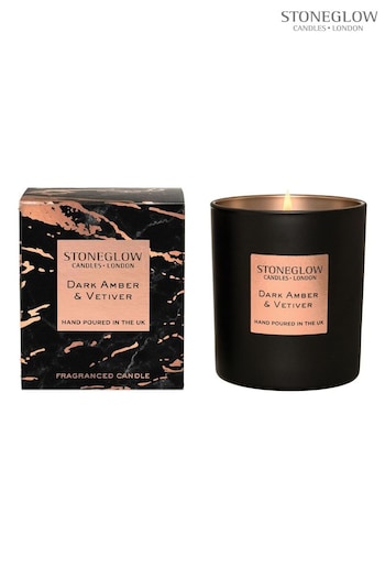Stoneglow Clear Luna Dark Amber and Vetivert Tumbler Scented Candles (L43471) | £27