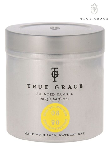 True Grace Clear Tin Scented Candle English Lavender (L43544) | £22