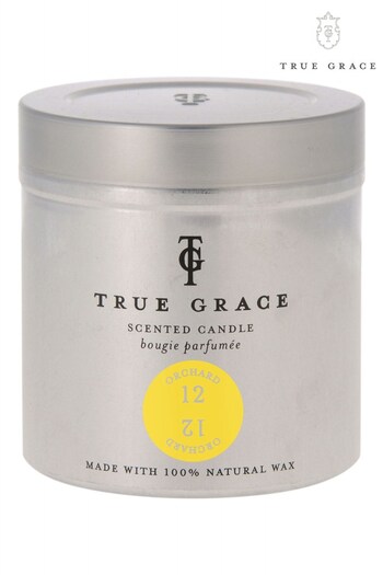 True Grace Clear Tin Scented Candle Orchard (L43546) | £22