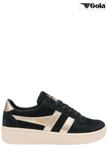 Gola Black Grandslam Pearl Suede Lace-Up Trainers (L54636) | £85