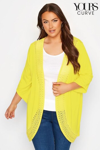 Yours Curve Yellow Lace Front Cover Up (L56316) | £26
