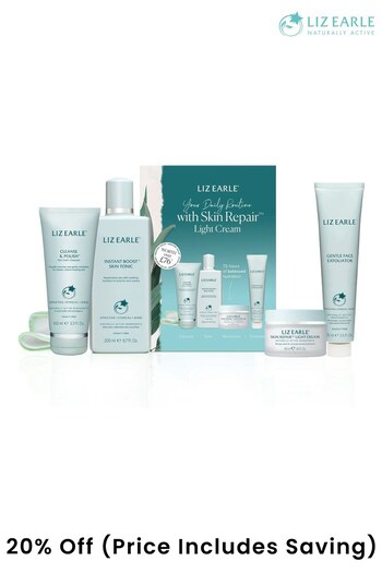 Liz Earle Your Daily Routine With Skin Repair Light Cream Kit (worth £76) (L71483) | £44