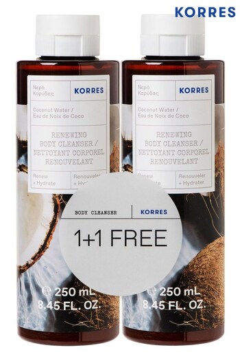 Korres Coconut Water Body Cleanser  1+1 (L73441) | £14