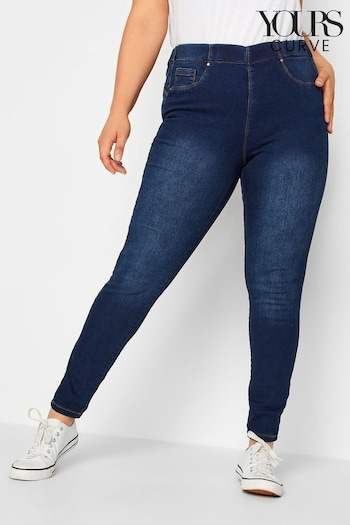 Yours Curve Blue Pull On Bum Shaper Lola Jeggings (L75790) | £27