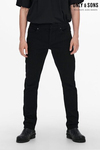 Only & Sons Black Slim Fit Jeans (L83388) | £28