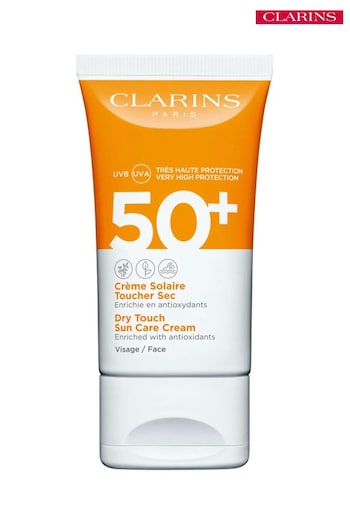 Clarins Dry Touch Sun Care Cream UVB/UVA 50+ for Face 50ml (L84945) | £26