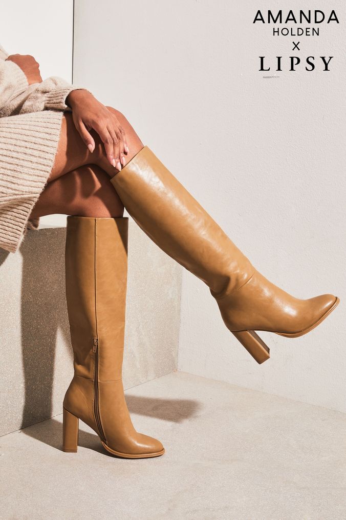 Lipsy zip detail stiletto knee high boots discount