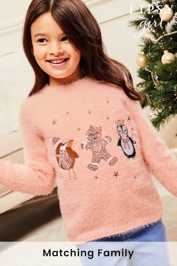 Lipsy Pink Mini Knitted Christmas Jumper (L87054) | £23 - £25
