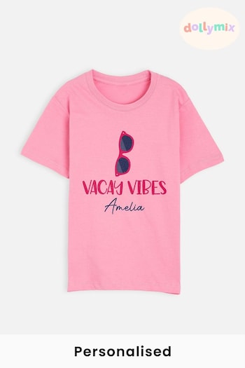 Personalised Vacay Vibes T-shirt by Dollymix (L87093) | £17