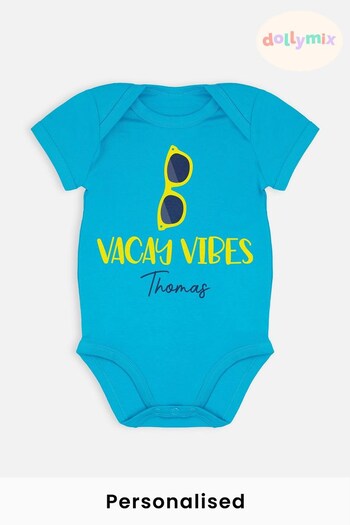 Personalised Vacay Vibes Baby Bodysuit by Dollymix (L87096) | £14