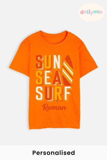 Personalised Sun Sea Surf T-Shirt by Dollymix (L87646) | £17