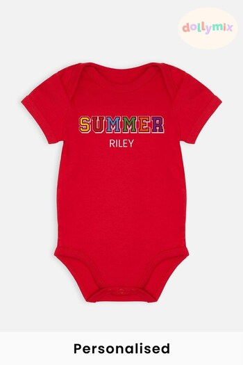 Personalised Summer Baby Bodysuit by Dollymix (L87651) | £14
