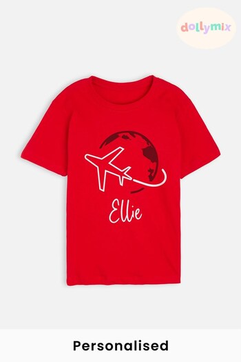 Personalised Aeroplane T-Shirt by Dollymix (L87711) | £17