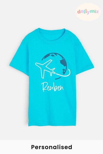 Personalised Aeroplane T-Shirt by Dollymix (L87722) | £17