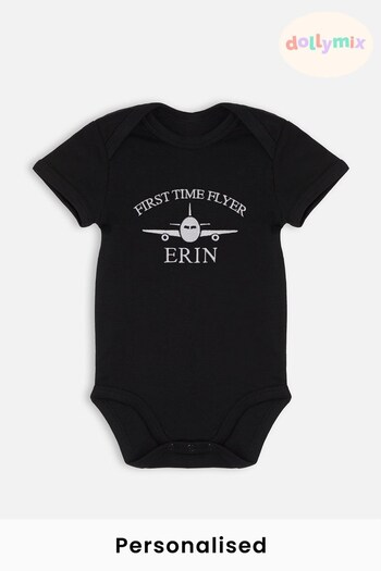 Personalised First Time Flyer Baby Bodysuit by Dollymix (L87777) | £17