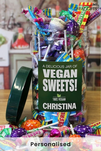 Personalised Vegan Sweet Jar by Great Gifts (L96591) | £18