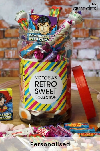 Personalised Retro Sweet Jar by Great Gifts (L96592) | £18