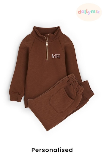 Personalised Ribbed Tracksuit by Dollymix (L97426) | £35