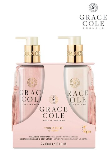 Grace Cole Vanilla Blush & Peony Hand Care Duo Set 2x300ml (L97722) | £20