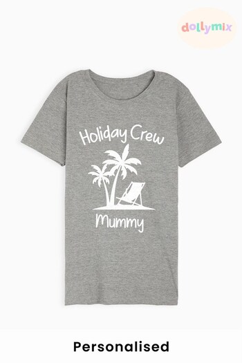 Personalised Holiday Crew T-Shirt by Dollymix (L98035) | £17