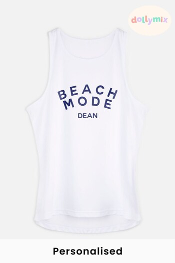 Personalised Beach Mode Vest by Dollymix (L98046) | £12