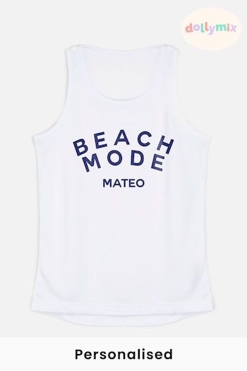 Personalised Beach Mode Vest by Dollymix (L98048) | £9