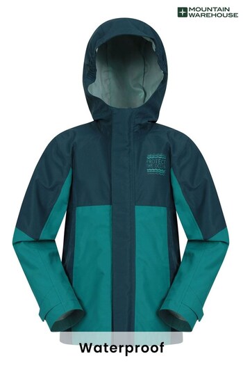 Mountain Warehouse Blue Steve Backshall Explore Kids Waterproof Jacket (L98156) | £80