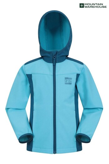 Mountain Warehouse Blue Steve Backshall Expedition Kids Softshell Jacket (L98317) | £64