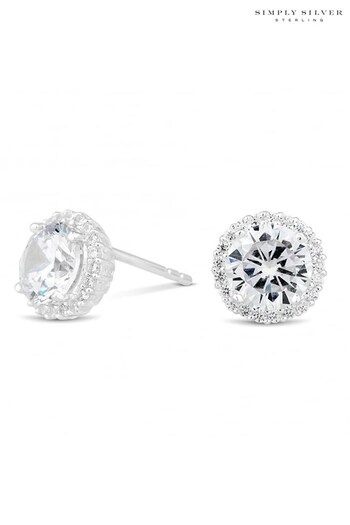 Simply Silver Sterling Silver Halo Earring (L98336) | £25