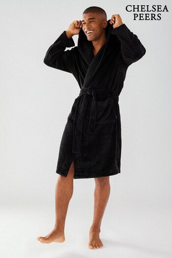Chelsea Peers Black Fluffy Dressing Gown (L98689) | £42