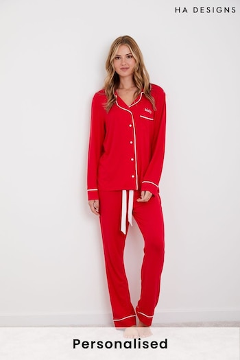 Personalised  Long Sleeve Pyjama set by HA Design (L98693) | £65