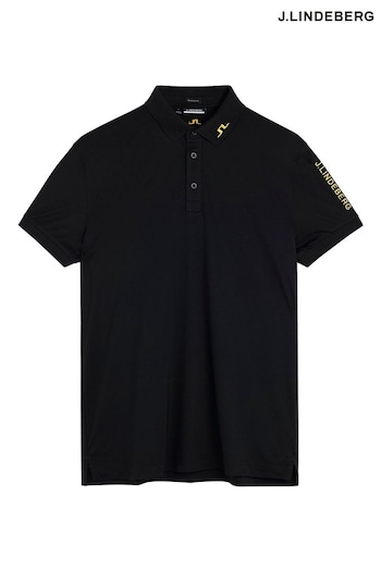 J.Lindeberg Black knit Polo Shirt (LC5630) | £65
