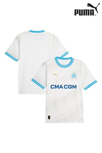 Puma White Olympique De Marseille 2023-24 Home Shirt (M00155) | £75