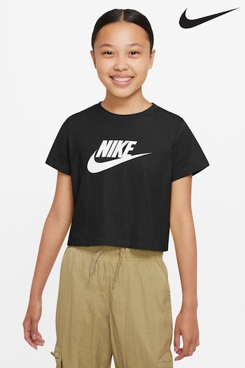 Nike Black Futura Cropped T-Shirt (M00198) | £20