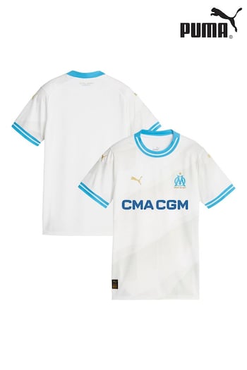 Puma White Olympique De Marseille 2023-24 Home Shirt Womens (M00276) | £75