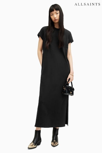 AllSaints Black Anna Maxi Dress (M02623) | £99