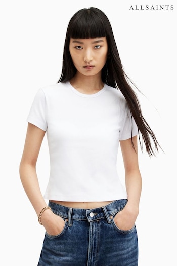AllSaints White Stevie T-Shirt (M02937) | £32