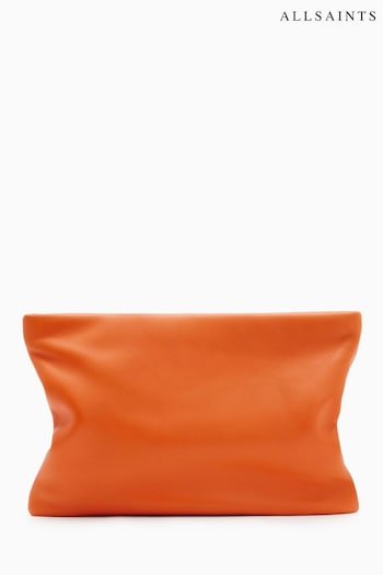 AllSaints Orange Bettina Clutch (M03349) | £119