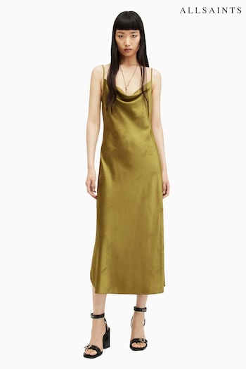 AllSaints Green Hadley Jacquard Dress (M03484) | £159