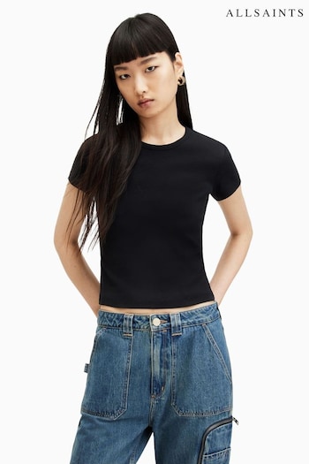 AllSaints Black Stevie T-Shirt (M03612) | £32