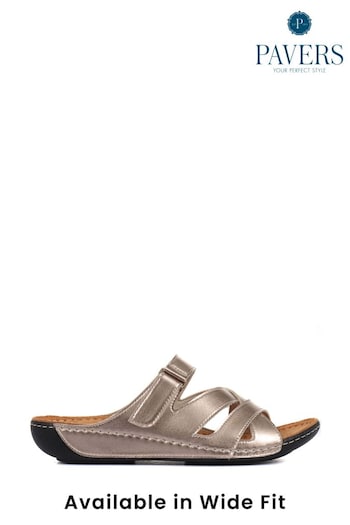 Pavers Ladies Touch-Fasten Mules (M04791) | £30