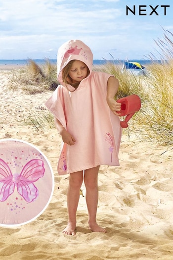 Pink Fairy Princess Childrens Beach Towelling Poncho Ages 3-5 (M04924) | £22