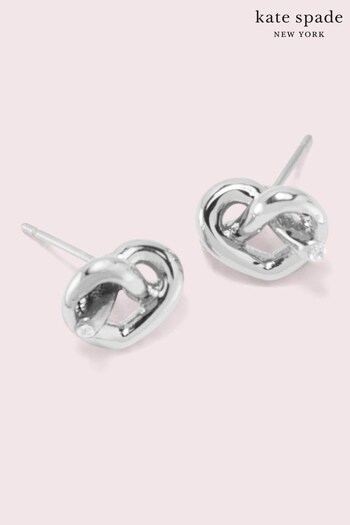 kate spade new york Silver Tone 'Loves Me Knot' Stud Earrings (M04933) | £50